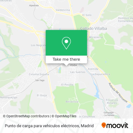 Punto de carga para vehículos eléctricos map