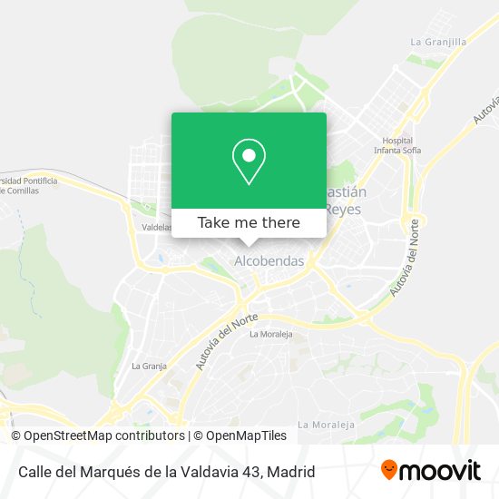 mapa Calle del Marqués de la Valdavia 43