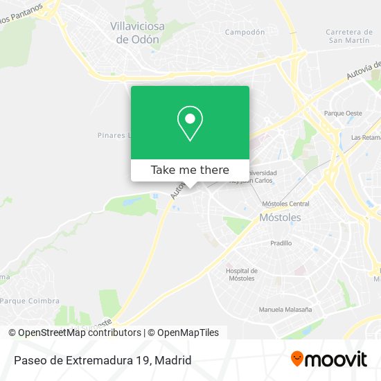 mapa Paseo de Extremadura 19