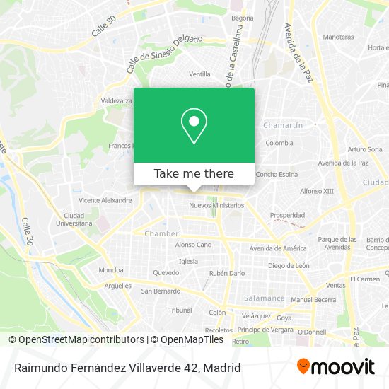Raimundo Fernández Villaverde 42 map
