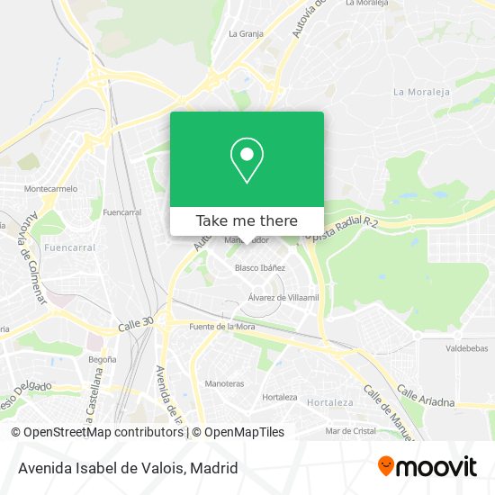 mapa Avenida Isabel de Valois