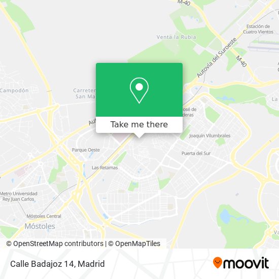 mapa Calle Badajoz 14