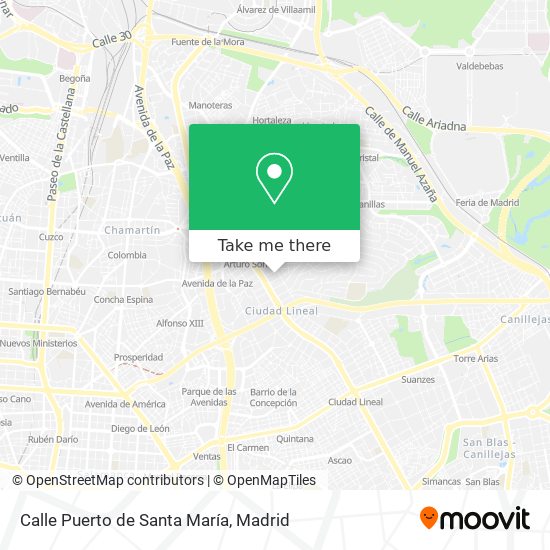 dinámica seco Cap How to get to Calle Puerto de Santa María in Madrid by Metro or Bus?