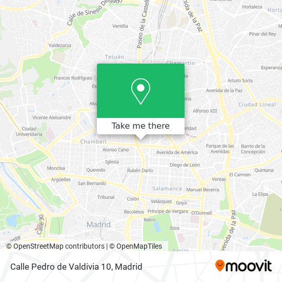 mapa Calle Pedro de Valdivia 10
