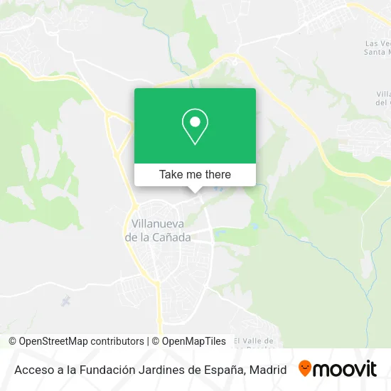 mapa Acceso a la Fundación Jardines de España