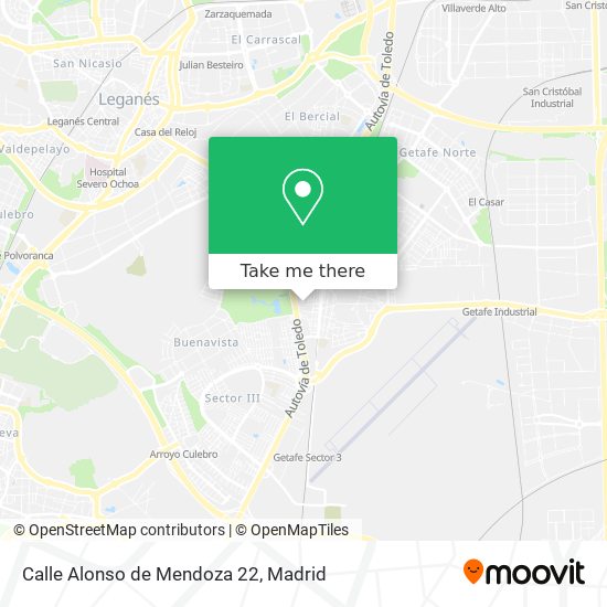 mapa Calle Alonso de Mendoza 22
