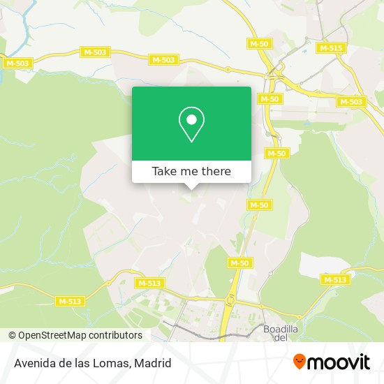 mapa Avenida de las Lomas