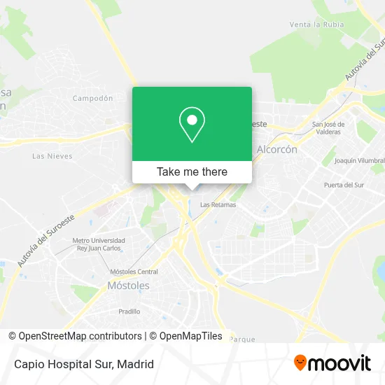 Capio Hospital Sur map