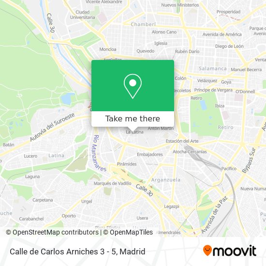 mapa Calle de Carlos Arniches 3 - 5