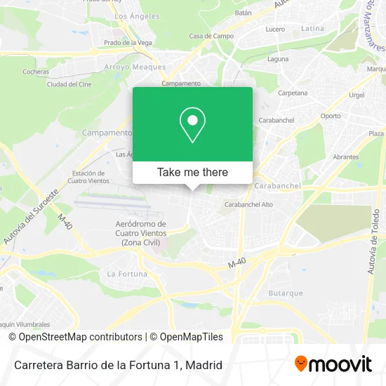 Carretera Barrio de la Fortuna 1 map
