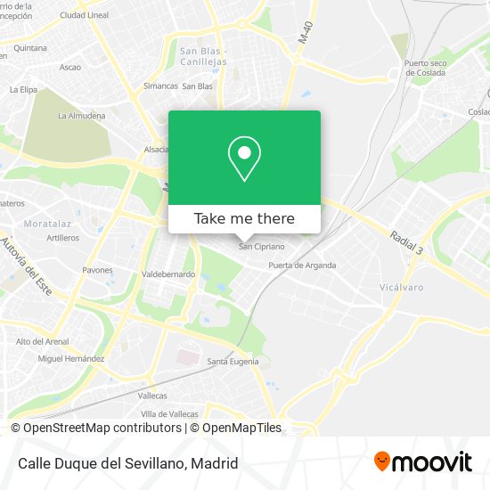 mapa Calle Duque del Sevillano