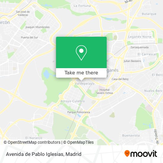mapa Avenida de Pablo Iglesias
