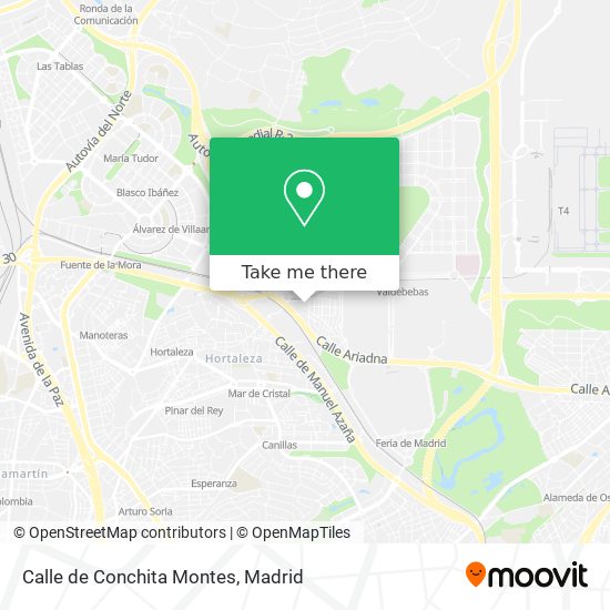 mapa Calle de Conchita Montes