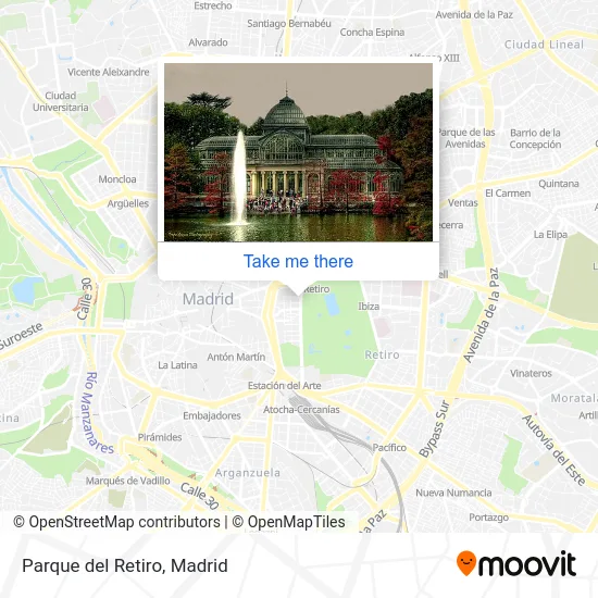 Parque del Retiro map