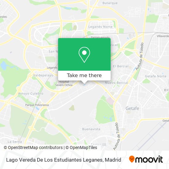 mapa Lago Vereda De Los Estudiantes Leganes