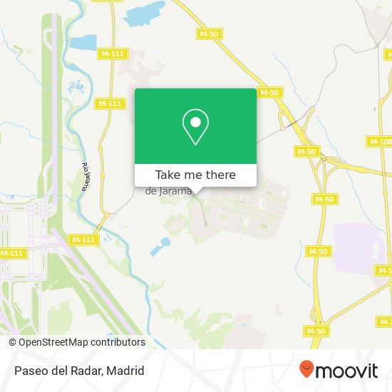 mapa Paseo del Radar