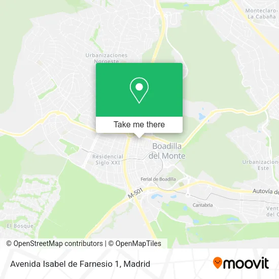 Avenida Isabel de Farnesio 1 map