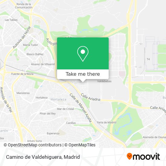 Camino de Valdehiguera map