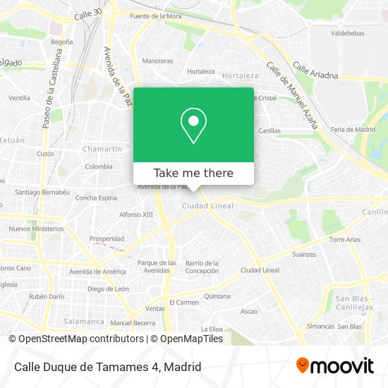 Calle Duque de Tamames 4 map