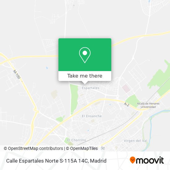 mapa Calle Espartales Norte S-115A 14C