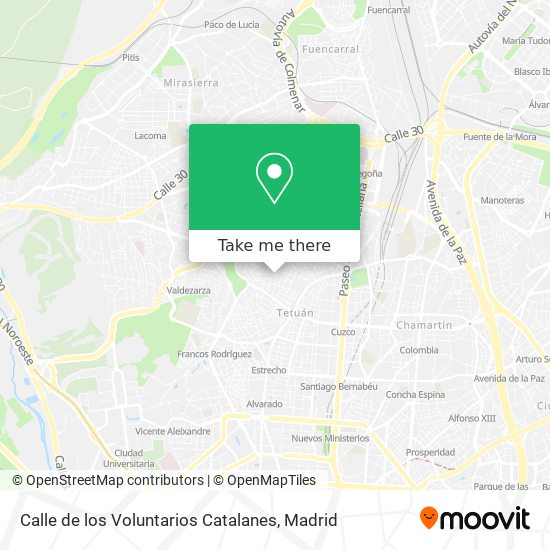 mapa Calle de los Voluntarios Catalanes