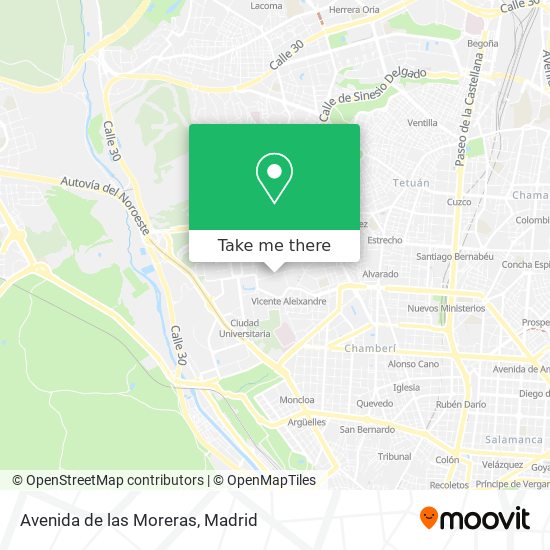 mapa Avenida de las Moreras