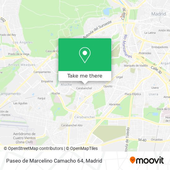 mapa Paseo de Marcelino Camacho 64