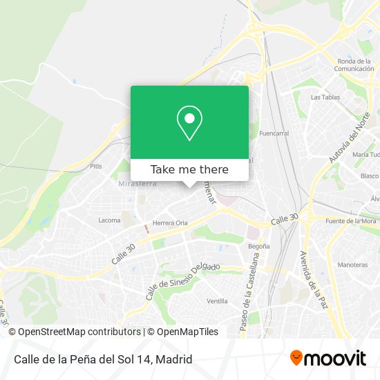 Calle de la Peña del Sol 14 map