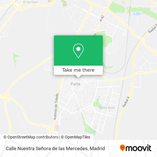 mapa Calle Nuestra Señora de las Mercedes