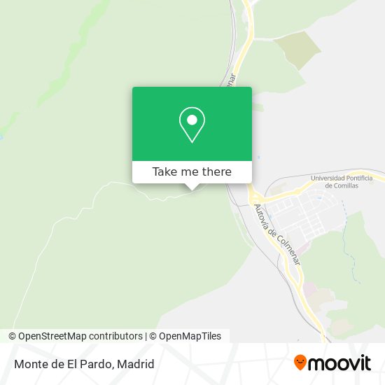 Monte de El Pardo map