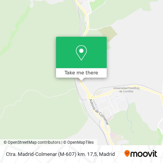 mapa Ctra. Madrid-Colmenar (M-607) km. 17,5