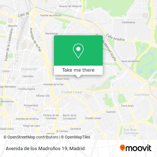 Avenida de los Madroños 19 map