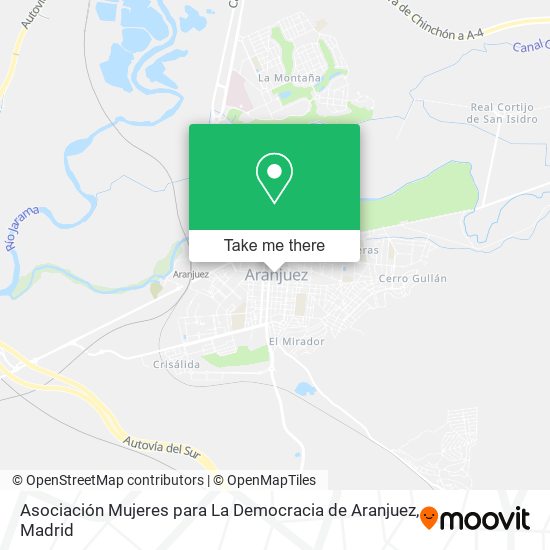 mapa Asociación Mujeres para La Democracia de Aranjuez