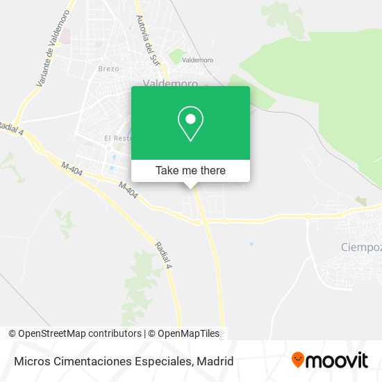 Micros Cimentaciones Especiales map