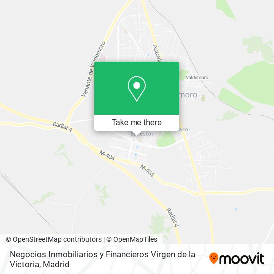 mapa Negocios Inmobiliarios y Financieros Virgen de la Victoria