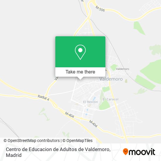 mapa Centro de Educacion de Adultos de Valdemoro