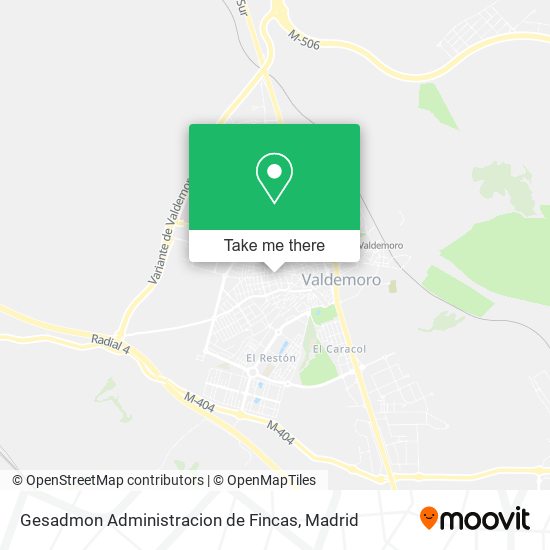 Gesadmon Administracion de Fincas map