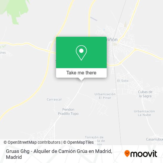 mapa Gruas Ghg - Alquiler de Camión Grúa en Madrid
