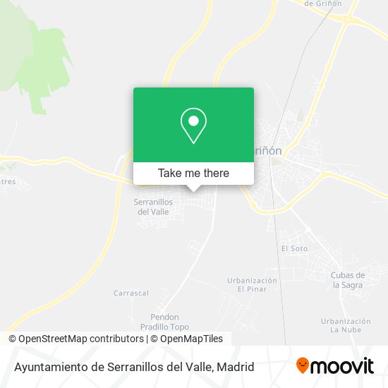 Ayuntamiento de Serranillos del Valle map