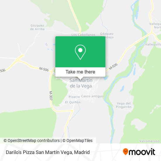 mapa Darilo's Pizza San Martín Vega