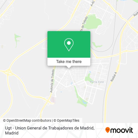 mapa Ugt - Union General de Trabajadores de Madrid