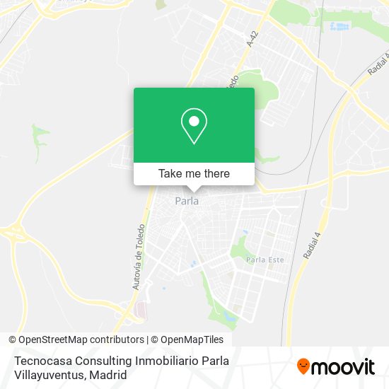 mapa Tecnocasa Consulting Inmobiliario Parla Villayuventus