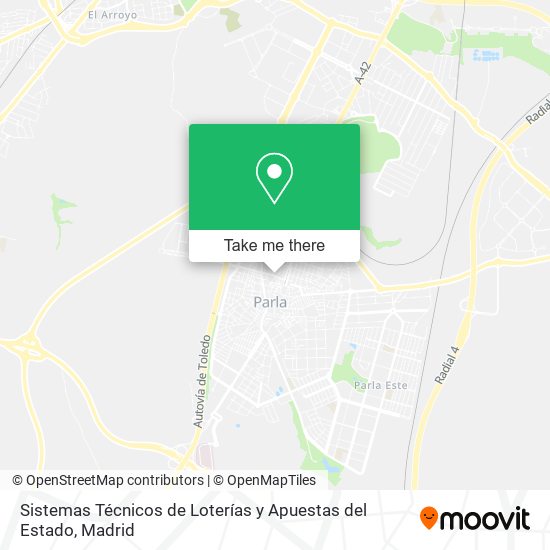 Sistemas Técnicos de Loterías y Apuestas del Estado map