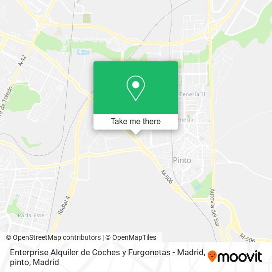 Enterprise Alquiler de Coches y Furgonetas - Madrid, pinto map