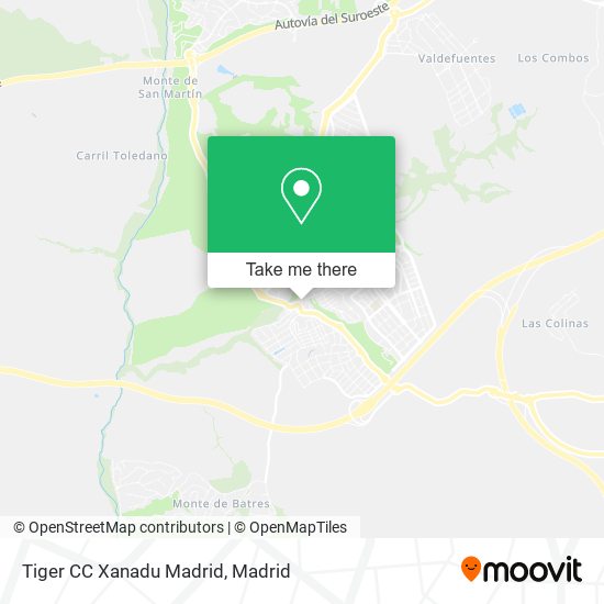 mapa Tiger CC Xanadu Madrid