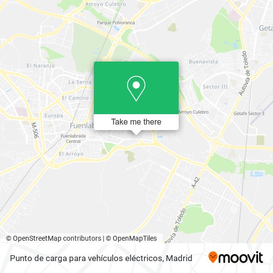 Punto de carga para vehículos eléctricos map