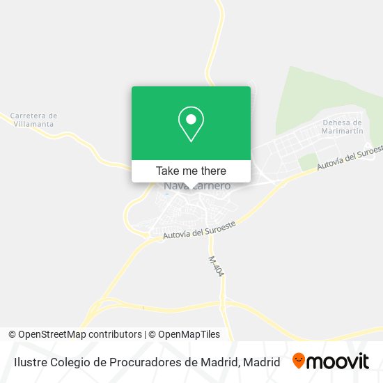 mapa Ilustre Colegio de Procuradores de Madrid