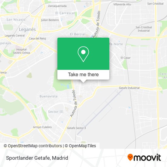 mapa Sportlander Getafe