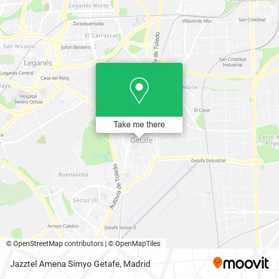 Jazztel Amena Simyo Getafe map