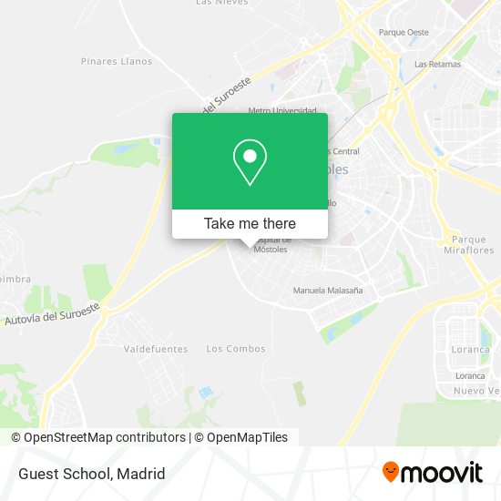 mapa Guest School
